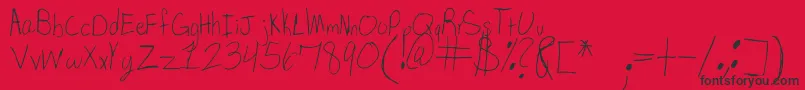 SpDearMom Font – Black Fonts on Red Background
