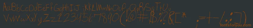 SpDearMom Font – Brown Fonts on Black Background