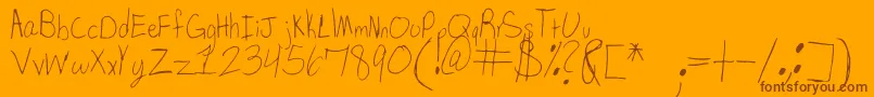 SpDearMom Font – Brown Fonts on Orange Background