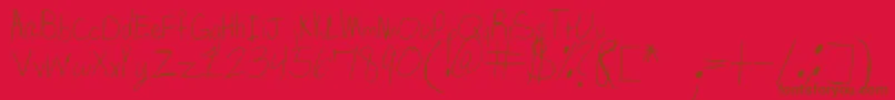 SpDearMom Font – Brown Fonts on Red Background