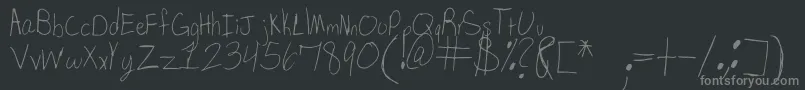 SpDearMom Font – Gray Fonts on Black Background