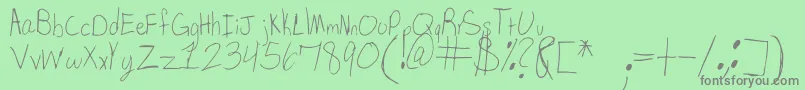 SpDearMom Font – Gray Fonts on Green Background