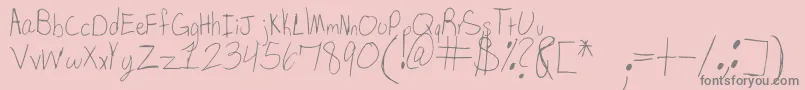 SpDearMom Font – Gray Fonts on Pink Background