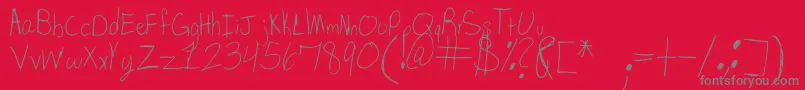 SpDearMom Font – Gray Fonts on Red Background