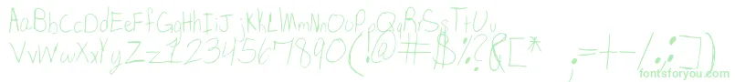 SpDearMom Font – Green Fonts on White Background
