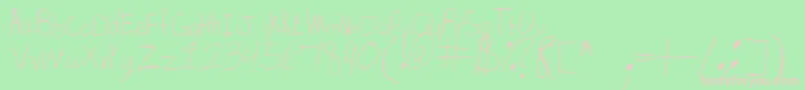 SpDearMom Font – Pink Fonts on Green Background