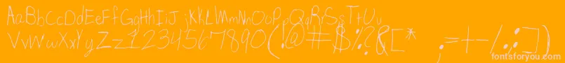 SpDearMom Font – Pink Fonts on Orange Background