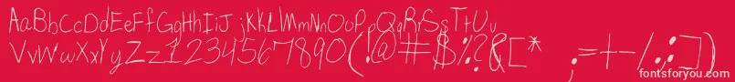 SpDearMom Font – Pink Fonts on Red Background