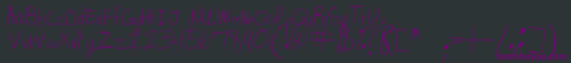 SpDearMom Font – Purple Fonts on Black Background