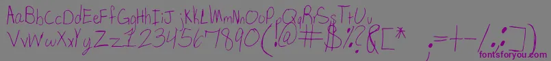 SpDearMom Font – Purple Fonts on Gray Background