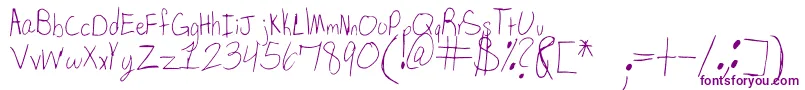 SpDearMom Font – Purple Fonts on White Background