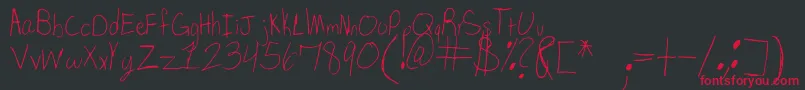 SpDearMom Font – Red Fonts on Black Background
