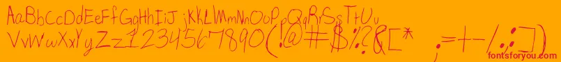 SpDearMom Font – Red Fonts on Orange Background