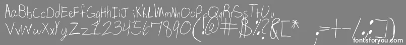 SpDearMom Font – White Fonts on Gray Background