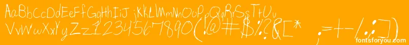 SpDearMom Font – White Fonts on Orange Background