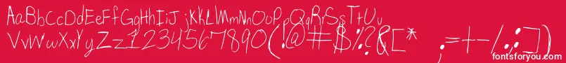 SpDearMom Font – White Fonts on Red Background