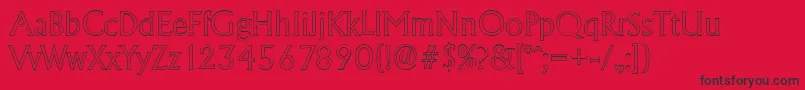 AdelonoutlineLightRegular Font – Black Fonts on Red Background