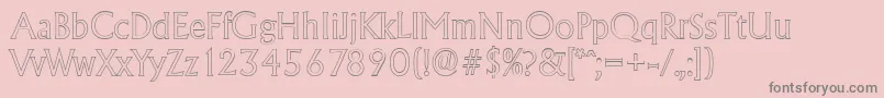 AdelonoutlineLightRegular Font – Gray Fonts on Pink Background