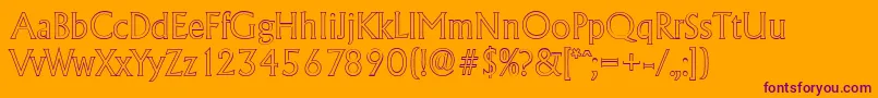 AdelonoutlineLightRegular Font – Purple Fonts on Orange Background