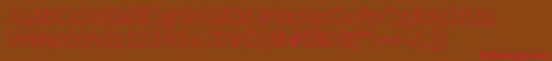 AdelonoutlineLightRegular Font – Red Fonts on Brown Background