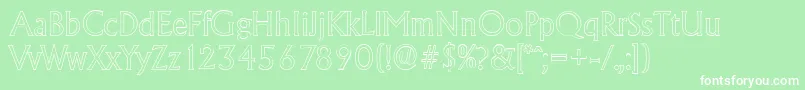 AdelonoutlineLightRegular Font – White Fonts on Green Background