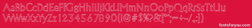 AdelonoutlineLightRegular Font – White Fonts on Red Background