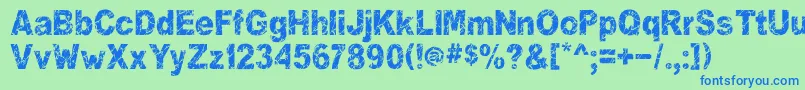 You Rook Marbelous Font – Blue Fonts on Green Background