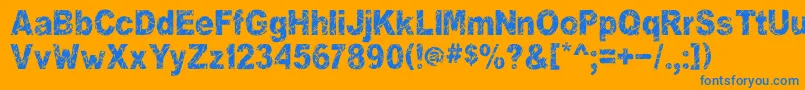 You Rook Marbelous Font – Blue Fonts on Orange Background