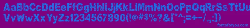 フォントYou Rook Marbelous – 紫色の背景に青い文字