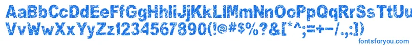 フォントYou Rook Marbelous – 白い背景に青い文字
