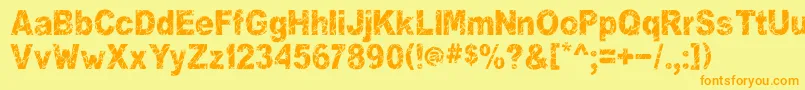 You Rook Marbelous Font – Orange Fonts on Yellow Background