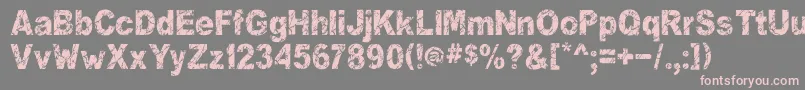 フォントYou Rook Marbelous – 灰色の背景にピンクのフォント
