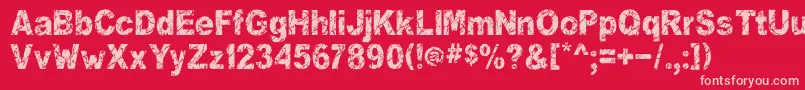 Шрифт You Rook Marbelous – розовые шрифты на красном фоне