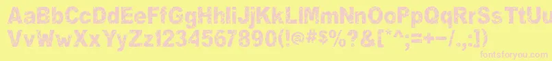 You Rook Marbelous Font – Pink Fonts on Yellow Background