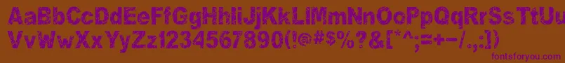 Шрифт You Rook Marbelous – фиолетовые шрифты на коричневом фоне