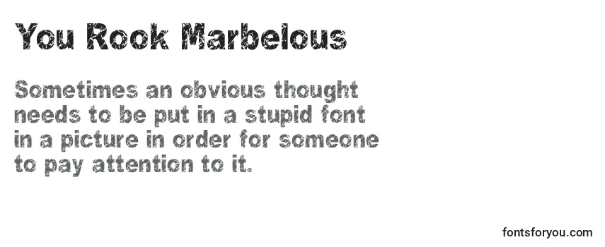 You Rook Marbelous Font