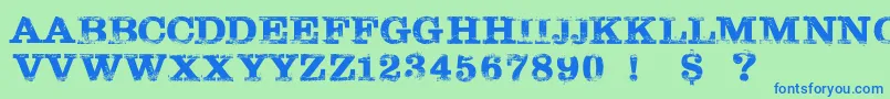 TarantinoPersonalUseOnly Font – Blue Fonts on Green Background