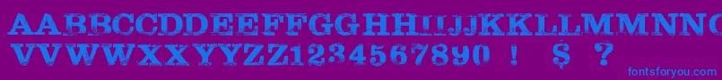 TarantinoPersonalUseOnly Font – Blue Fonts on Purple Background