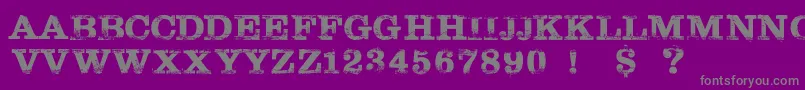 TarantinoPersonalUseOnly Font – Gray Fonts on Purple Background