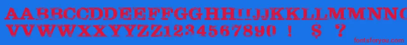 TarantinoPersonalUseOnly Font – Red Fonts on Blue Background