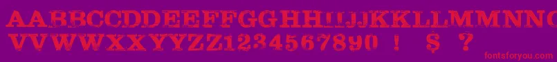 TarantinoPersonalUseOnly Font – Red Fonts on Purple Background