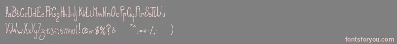 Truma Font – Pink Fonts on Gray Background