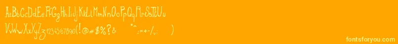 Truma Font – Yellow Fonts on Orange Background