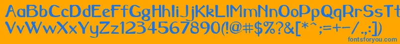 Caraway Font – Blue Fonts on Orange Background