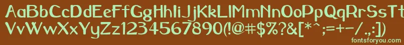 Caraway-fontti – vihreät fontit ruskealla taustalla