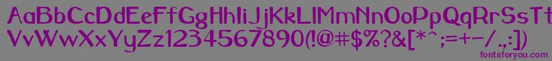 フォントCaraway – 紫色のフォント、灰色の背景