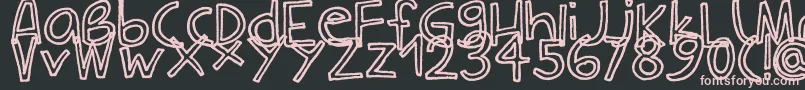 CarlaOutline Font – Pink Fonts on Black Background