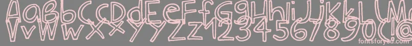 CarlaOutline Font – Pink Fonts on Gray Background