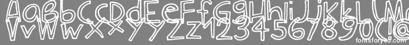CarlaOutline Font – White Fonts on Gray Background