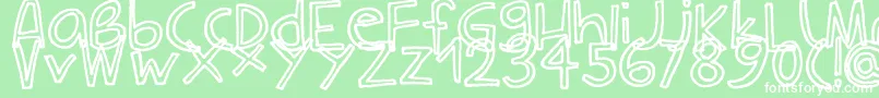 CarlaOutline-Schriftart – Weiße Schriften auf grünem Hintergrund